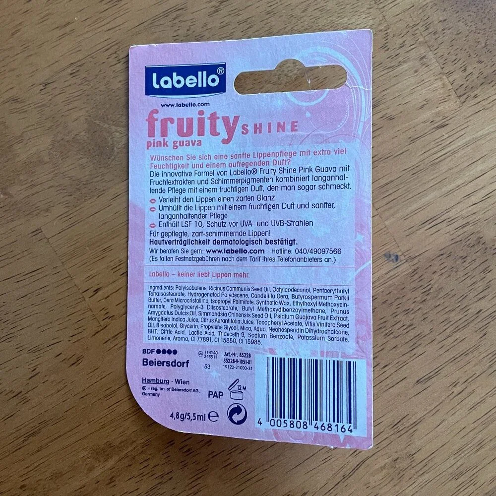Labello Fruity Shine Pink Guava lip balm